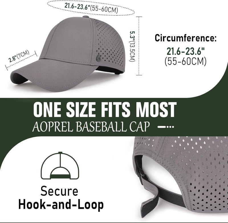 AOPREL Baseball Cap Breathable Mesh Golf Hat Quick Dry Adjustable Baseball Hats for Men and Women Sport Running Workout - Image 5